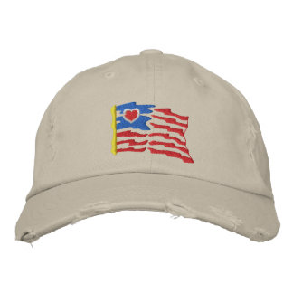 Drapeau cardiaque américain Casquette brodé