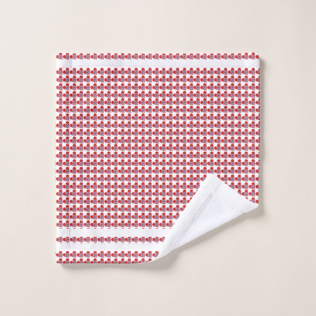 Drapeau cardiaque norvégien (Gant de toilette)