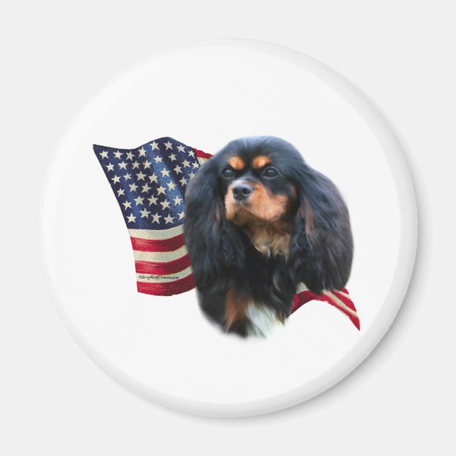 Drapeau Cavalier King Charles Spaniel - Magnet (Devant)