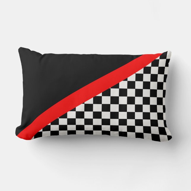 Drapeau Checkered emballant des coussins (Recto)