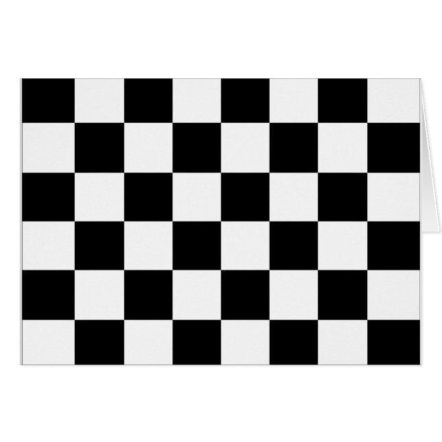 Drapeau Checkered noir et blanc d'emballage (Devant horizontal)