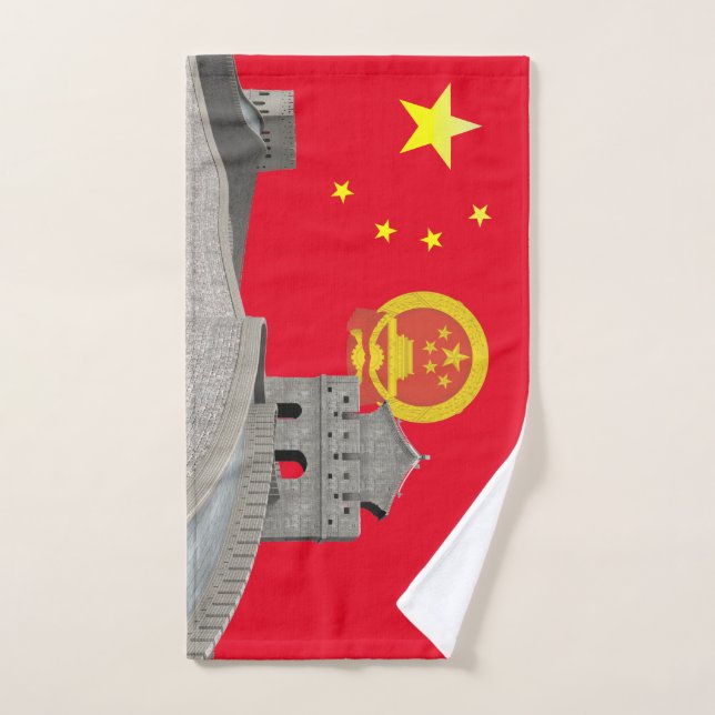 Drapeau chinois (Serviette à main)