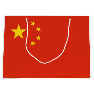 Drapeau chinois grand sac cadeau