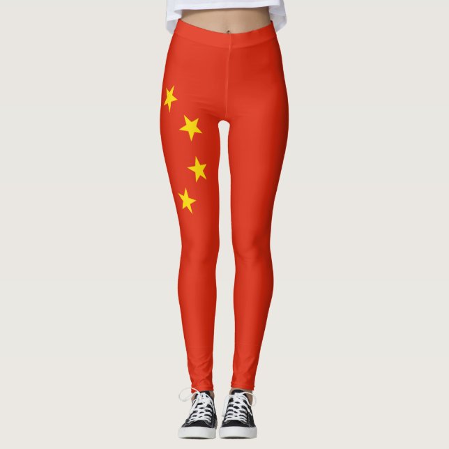 Drapeau chinois Leggings (Devant)