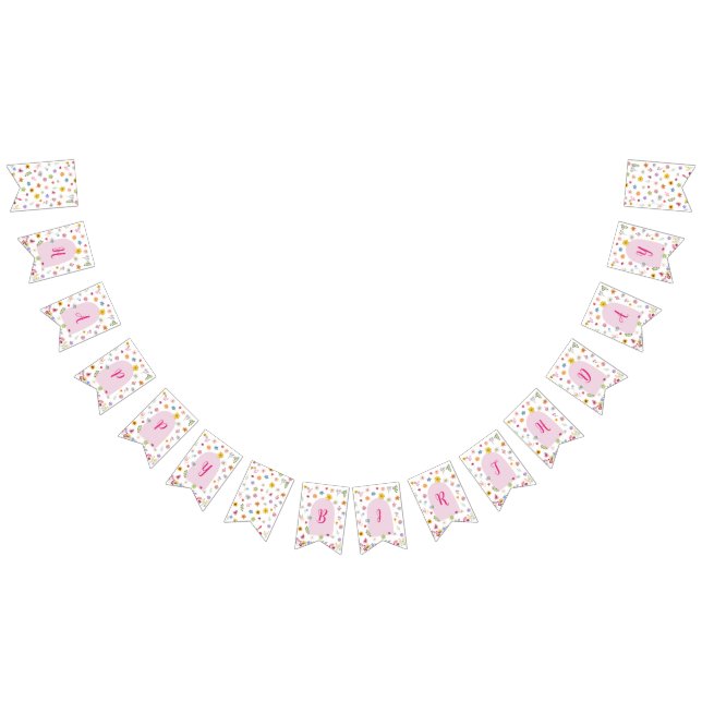 Drapeau coloré et vibrant Fleur sauvage Bunting (Tout)