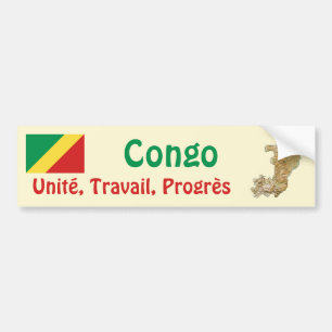 Drapeau Congo-Brazzaville + Bumper Sticker