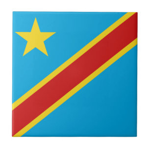 Drapeau Congo-Kinshasa Carreaux en céramique
