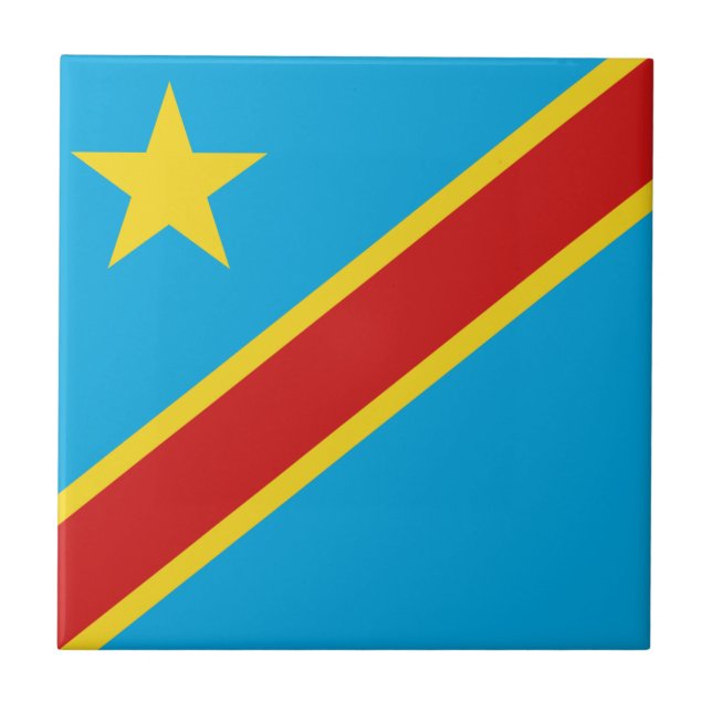 Drapeau Congo-Kinshasa Carreaux en céramique (Devant)