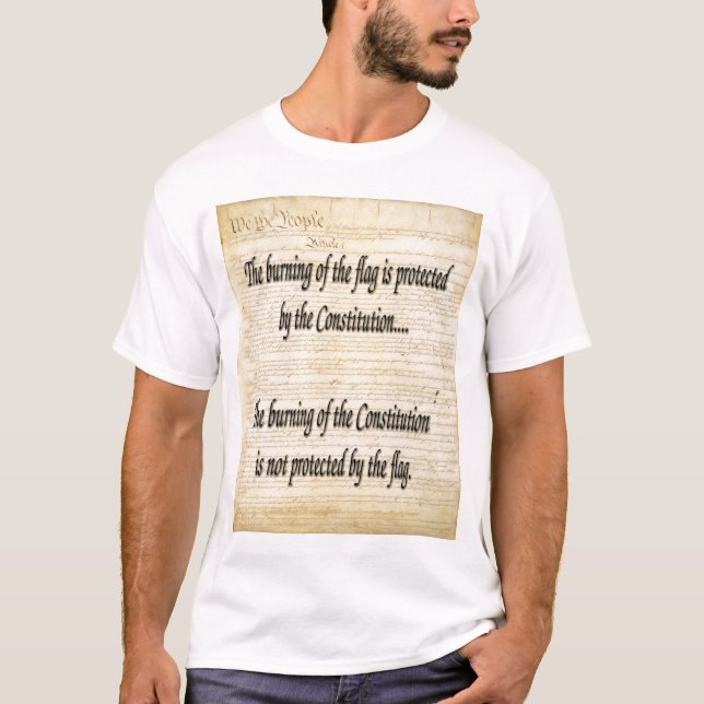 Drapeau CONTRE le T-shirt de constitution (Devant)