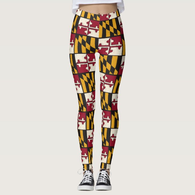 Drapeau cool du Maryland Leggings (Devant)