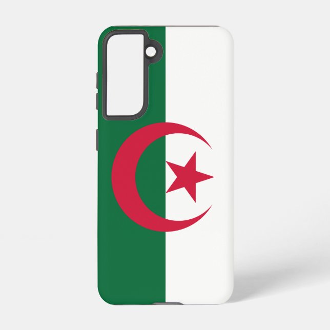 Drapeau Coque Samsung Galaxy S21 d'Algérie (Verso)