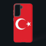 Drapeau Coque Samsung Galaxy S21 de Turquie<br><div class="desc">Voici notre couverture Samsung Galaxy S21 avec le drapeau de la Turquie, conçue pour associer protection et célébration du patrimoine turc ! Réalisée avec une attention minutieuse aux détails, cette couverture affiche fièrement l'étoile rouge et blanche et le croissant du drapeau turc, symbole de la riche histoire et de la...</div>