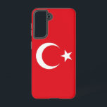 Drapeau Coque Samsung Galaxy S21 de Turquie<br><div class="desc">Voici notre couverture Samsung Galaxy S21 avec le drapeau de la Turquie, conçue pour associer protection et célébration du patrimoine turc ! Réalisée avec une attention minutieuse aux détails, cette couverture affiche fièrement l'étoile rouge et blanche et le croissant du drapeau turc, symbole de la riche histoire et de la...</div>