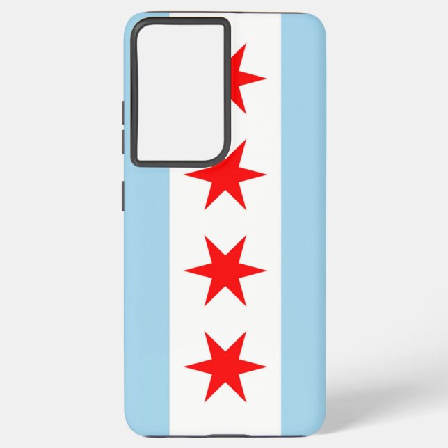 Drapeau Coque Samsung Galaxy S21 Plus de Chicago (Verso)