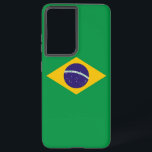 Drapeau Coque Samsung Galaxy S21 Plus du Brésil<br><div class="desc">Transformez votre Samsung Galaxy S21 Plus avec notre couverture téléphonique exclusive avec le drapeau du Brésil! Réalisée avec une attention minutieuse aux détails, cette couverture téléphonique présente fièrement le design emblématique du drapeau brésilien. Le drapeau présente un champ vert avec un diamant jaune au centre, contenant un globe bleu avec...</div>