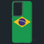 Drapeau Coque Samsung Galaxy S21 Plus du Brésil<br><div class="desc">Transformez votre Samsung Galaxy S21 Plus avec notre couverture téléphonique exclusive avec le drapeau du Brésil! Réalisée avec une attention minutieuse aux détails, cette couverture téléphonique présente fièrement le design emblématique du drapeau brésilien. Le drapeau présente un champ vert avec un diamant jaune au centre, contenant un globe bleu avec...</div>