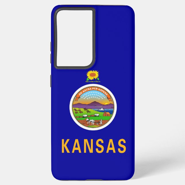 Drapeau Coque Samsung Galaxy S21 Plus du Kansas (Verso)