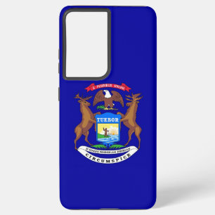 Drapeau Coque Samsung Galaxy S21 Plus du Michigan
