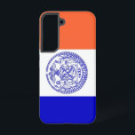 Drapeau Coque Samsung Galaxy S22 de New York<br><div class="desc">Transformez votre Samsung Galaxy S22 avec l'esprit vibrant de New York en utilisant notre couverture téléphonique exclusive avec le drapeau de New York City! Réalisée avec une attention minutieuse aux détails, cette couverture célèbre l'héritage unique et la fierté de New York City. Le design met en valeur les éléments emblématiques...</div>