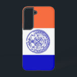 Drapeau Coque Samsung Galaxy S22 de New York<br><div class="desc">Transformez votre Samsung Galaxy S22 avec l'esprit vibrant de New York en utilisant notre couverture téléphonique exclusive avec le drapeau de New York City! Réalisée avec une attention minutieuse aux détails, cette couverture célèbre l'héritage unique et la fierté de New York City. Le design met en valeur les éléments emblématiques...</div>