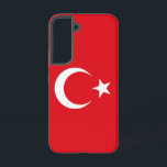 Drapeau Coque Samsung Galaxy S22 de Turquie<br><div class="desc">Voici notre couverture Samsung Galaxy S22 avec le drapeau de la Turquie, conçu pour associer protection et célébration du patrimoine turc ! Réalisée avec une attention minutieuse aux détails, cette couverture affiche fièrement l'étoile rouge et blanche et le croissant du drapeau turc, symbole de la riche histoire et de la...</div>
