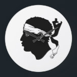 Drapeau corse Horloge murale acrylique<br><div class="desc">Drapeau corse Horloge murale acrylique</div>