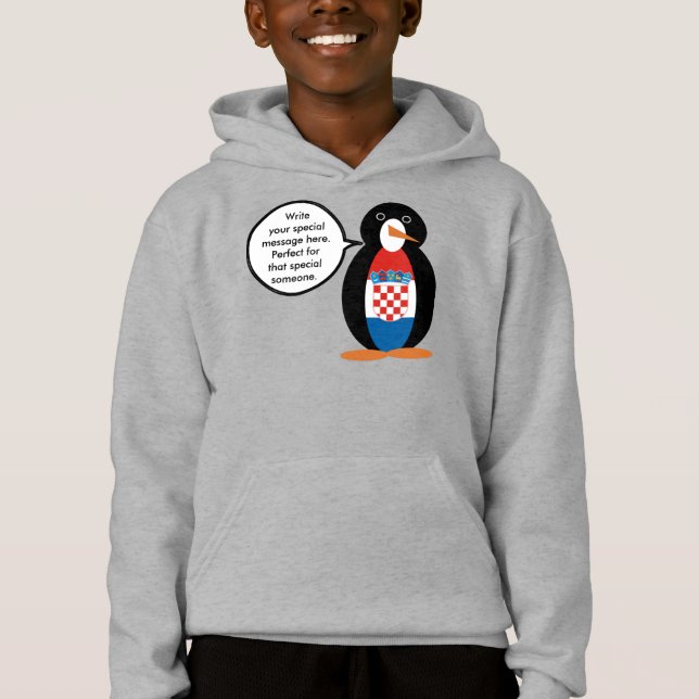 Drapeau croate Ms Penguin parlante Personnalisé  (Devant)