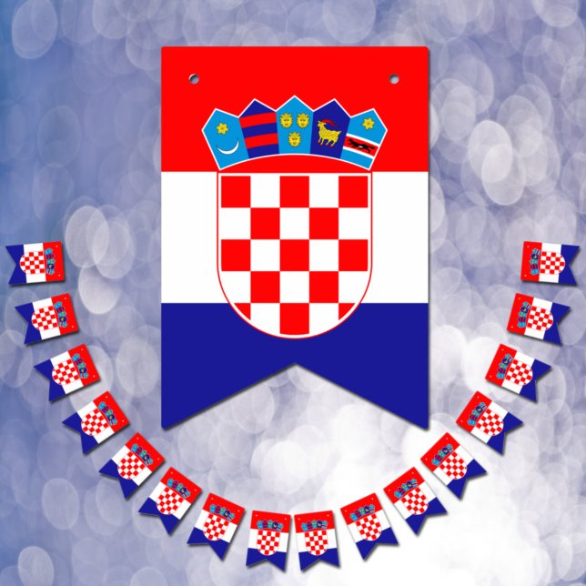Drapeau croate & Parti Croatie Bannières / Mariage (Créateur téléchargé)