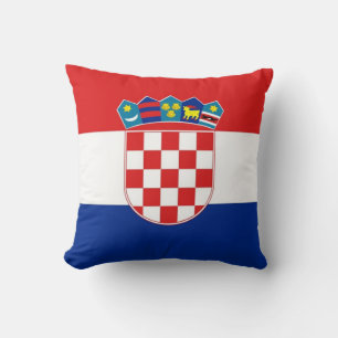 Drapeau croate sur le Coussin américain MoJo