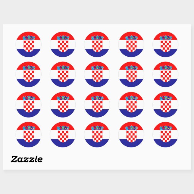 Drapeau Croatie Sticker (Feuille)