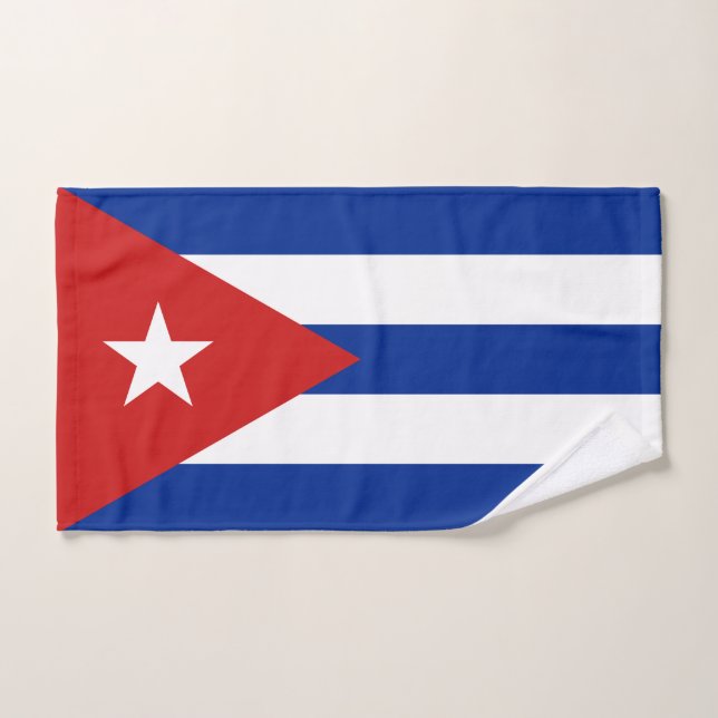 Drapeau Cuba (Serviette à main)