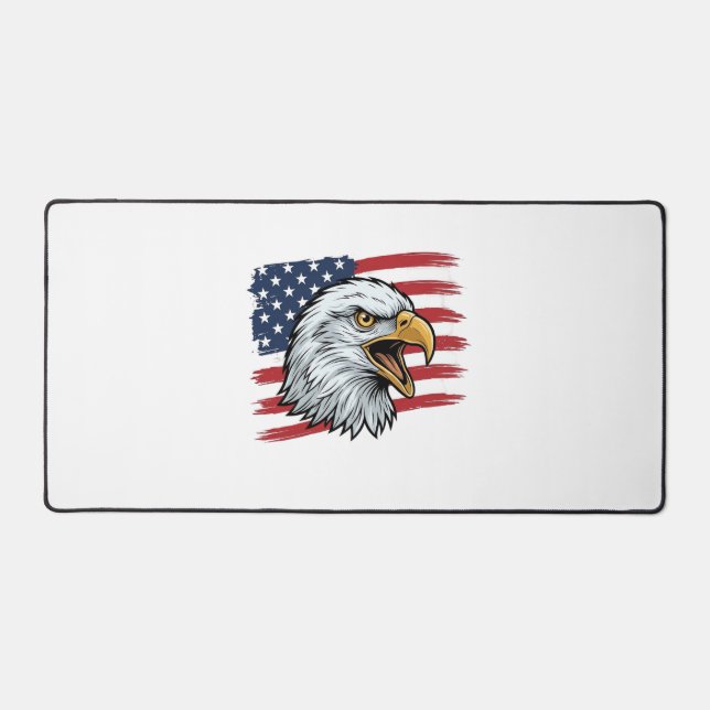 Drapeau d'aigle patriotique dessin vectoriel vinta (Recto)