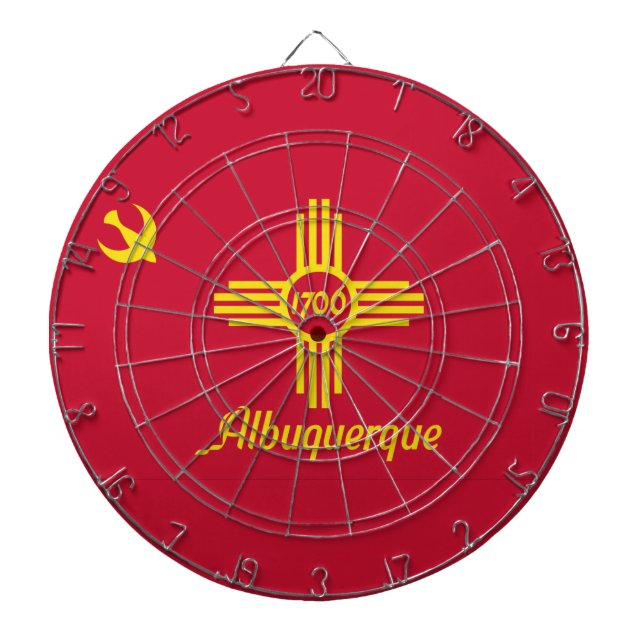 Drapeau d'Albuquerque, Cible de flechettes du Nouv (Devant)