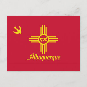 Drapeau d'Albuquerque, Nouveau-Mexique Carte posta