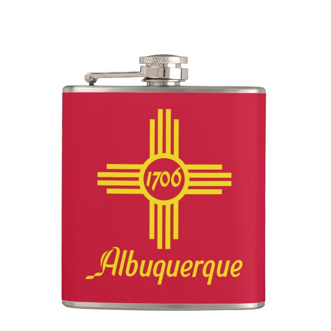 Drapeau d'Albuquerque, Nouveau-Mexique Flacon de h (Devant)