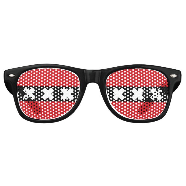 Drapeau d'Amsterdam, Pays-Bas Lunettes de soleil R (Devant)