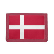 Drapeau Danemark TriFold Portefeuille en nylon