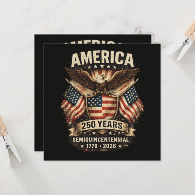 Drapeau d'anniversaire 250 ans USA Amérique (Devant/Arrière en situation)