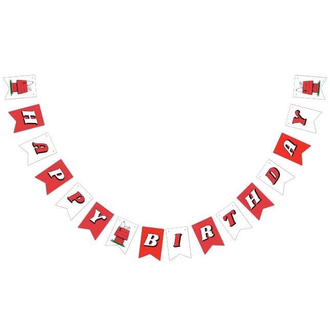 Drapeau d'anniversaire de la maison de chien de Sn (Tout)