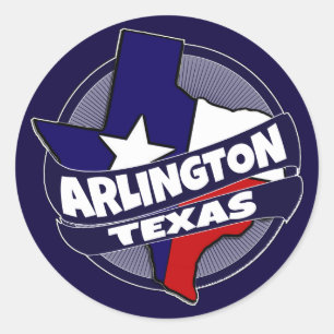 Drapeau d'Arlington Texas autocollants d'éclatemen