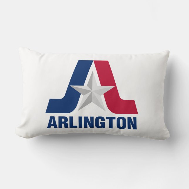 Drapeau d'Arlington, Texas Lumbar Coussin (Recto)