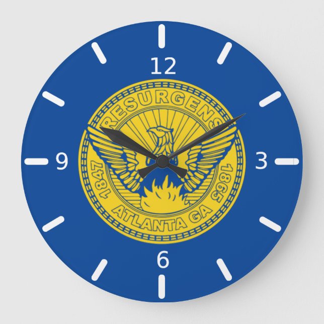 Drapeau d'Atlanta (Géorgie) Grande Horloge (Recto)