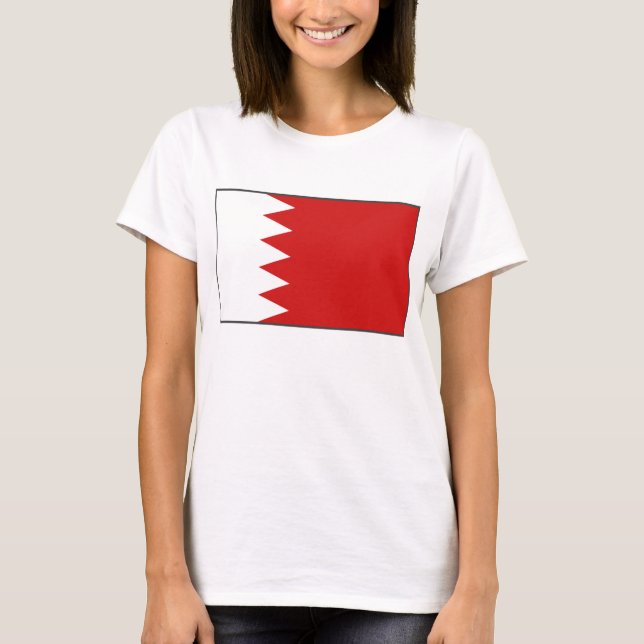 Drapeau de Bahreïn x Carte T-shirt (Devant)