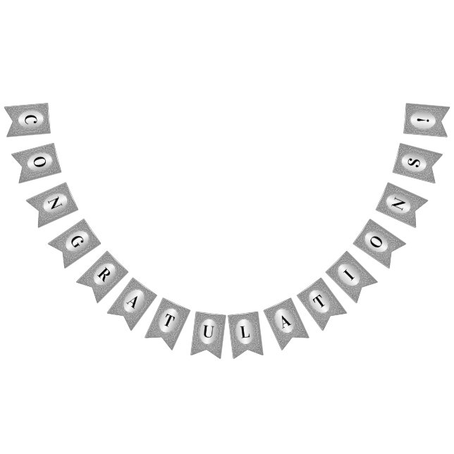 Drapeau de banderole à cadre pailleté argent (Tout)
