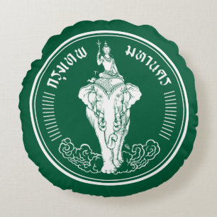 Drapeau de Bangkok, Thaïlande Coussin rond