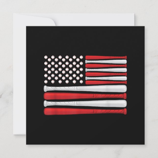 Drapeau de baseball américain classique - Baseball (Devant)