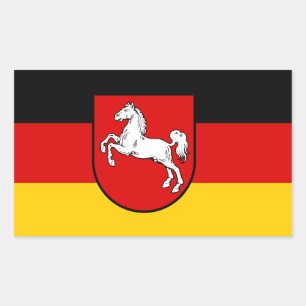 Drapeau de Basse-Saxe Sticker rectangulaire