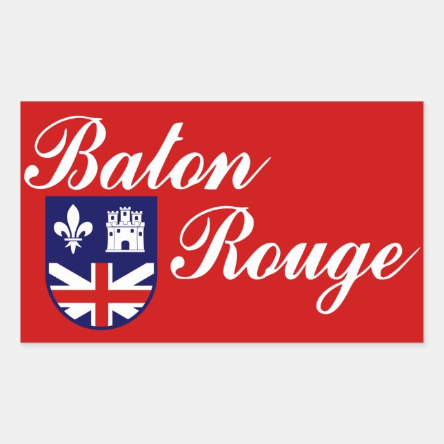 Drapeau de Baton Rouge, Sticker rectangulaire Loui (Devant)