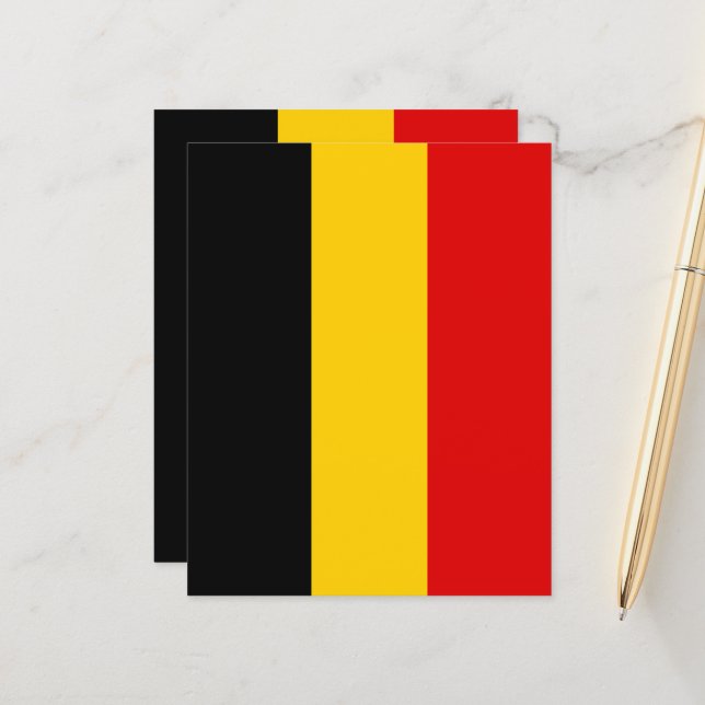 Drapeau de Belgique (Devant/Arrière en situation)