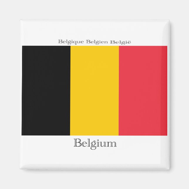 Drapeau de Belgique Magnet (Devant)